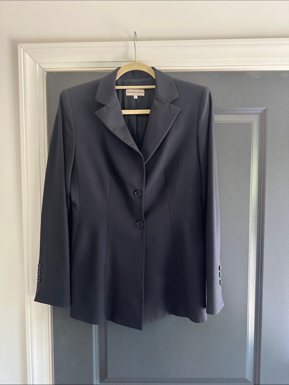 Emporio Armani Women's Navy Blue Tailored Blazer